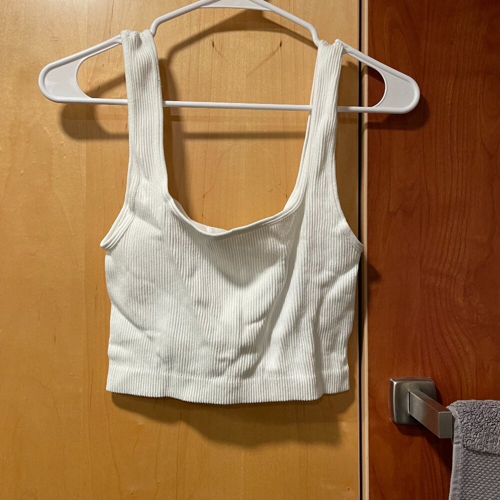 white tank top